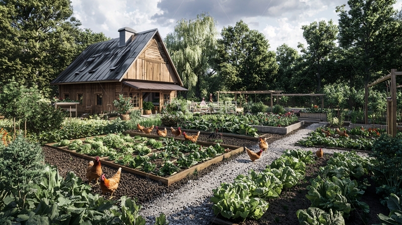 高清大图下载【趣麦麦图】乡村田园小屋