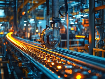 工业流水线上的金属