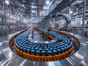 工厂自动化生产线瓶子运输