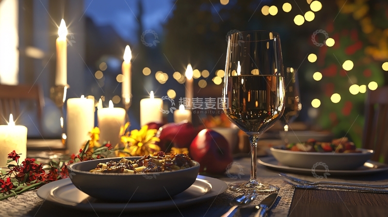 高清大图下载【趣麦麦图】烛光晚餐