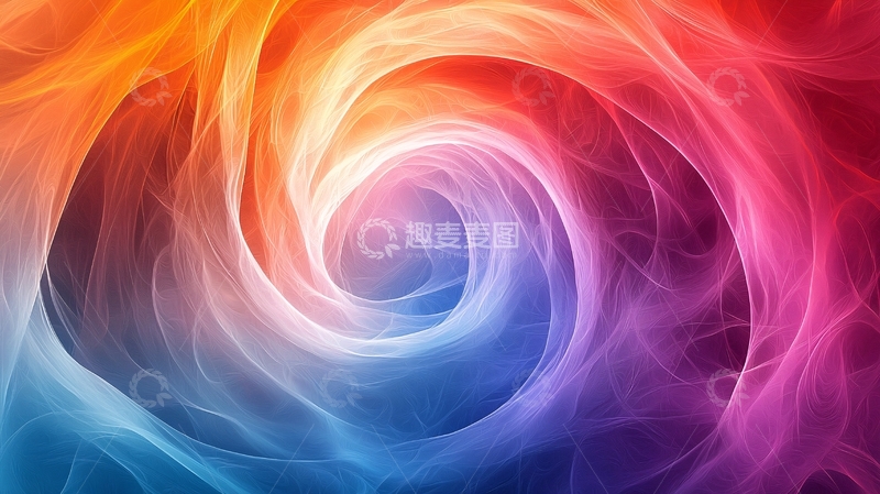 高清大图下载【趣麦麦图】色彩漩涡梦幻抽象背景