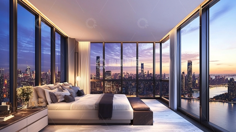 高清大图下载【趣麦麦图】极简现代风格卧室