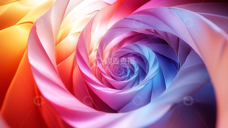 高清大图下载【趣麦麦图】彩虹玫瑰花瓣