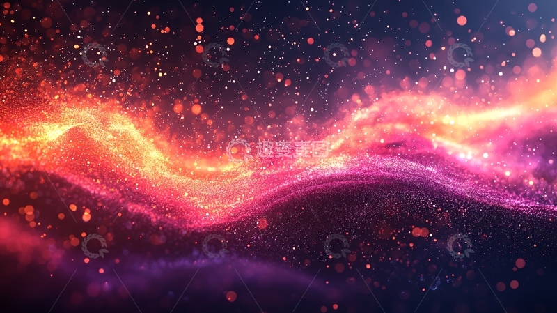 高清大图下载【趣麦麦图】红紫宇宙星云