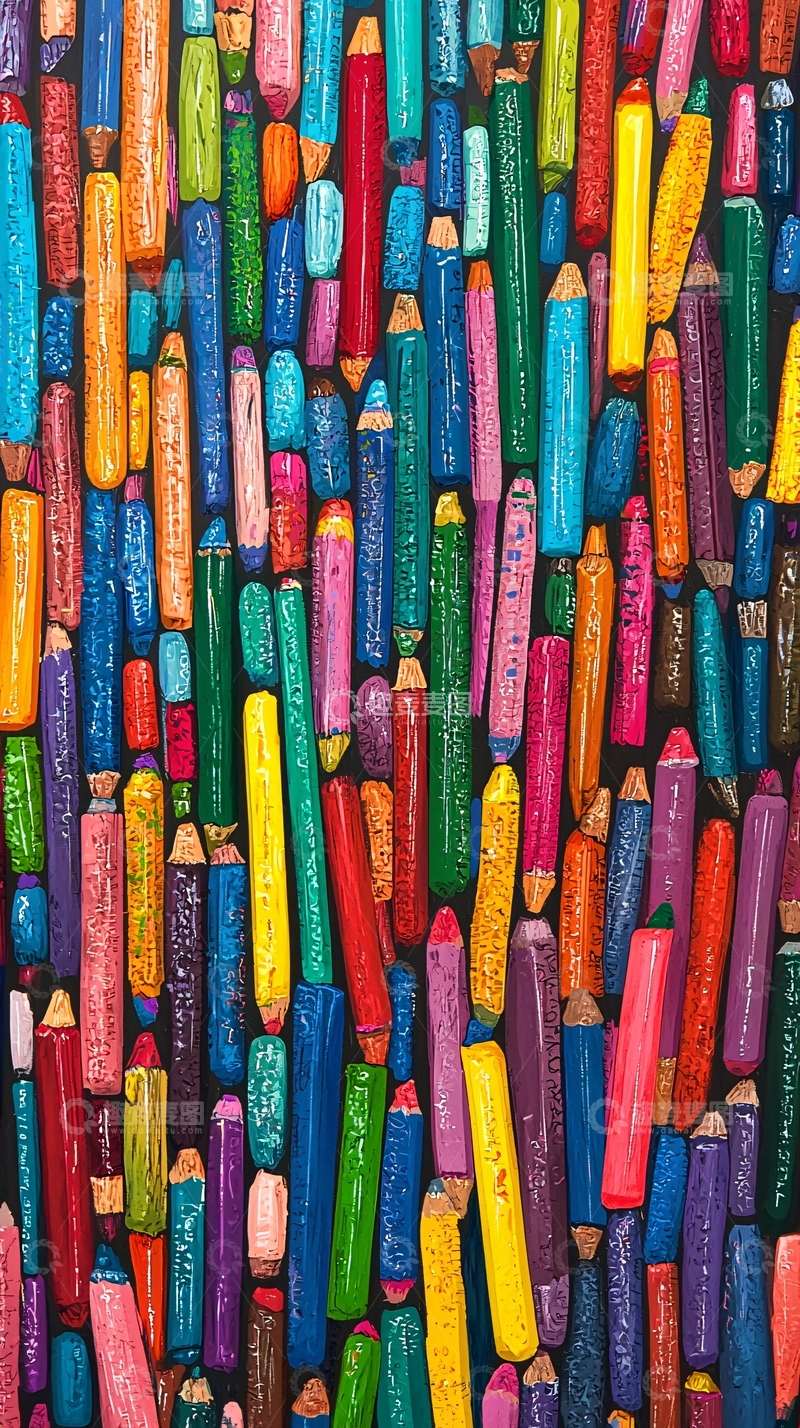 高清大图下载【趣麦麦图】多彩蜡笔套装