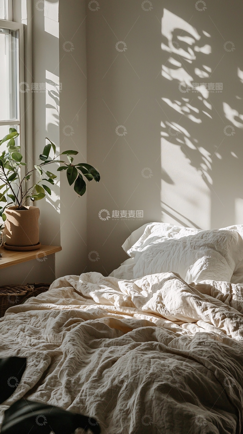 高清大图下载【趣麦麦图】阳光洒满卧室