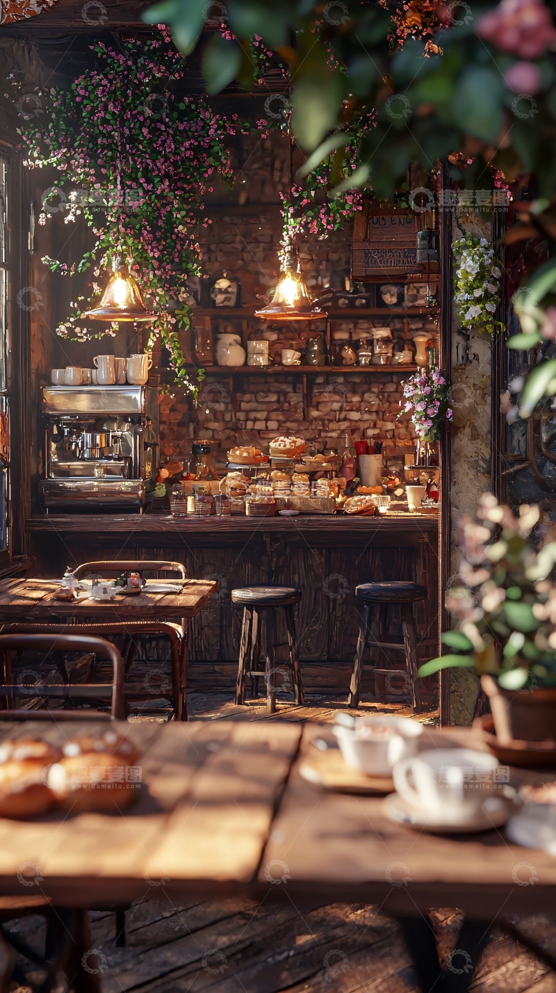 高清大图下载【趣麦麦图】复古咖啡馆氛围