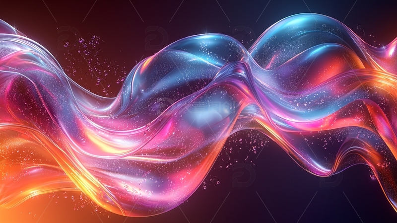 绚丽多彩的流体波浪
