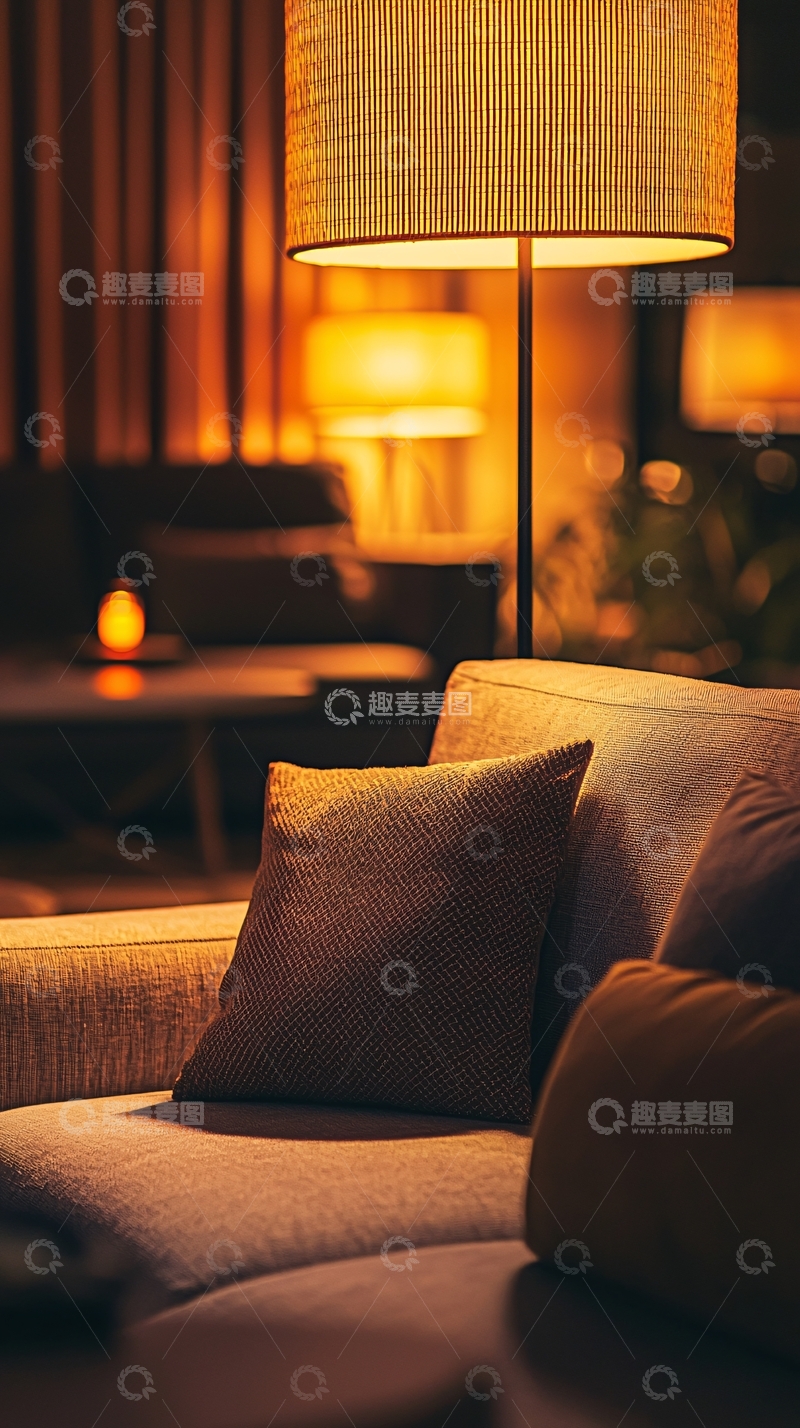 高清大图下载【趣麦麦图】温暖舒适的客厅角落
