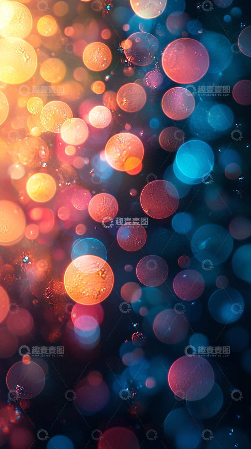高清大图下载【趣麦麦图】彩色光斑梦幻背景