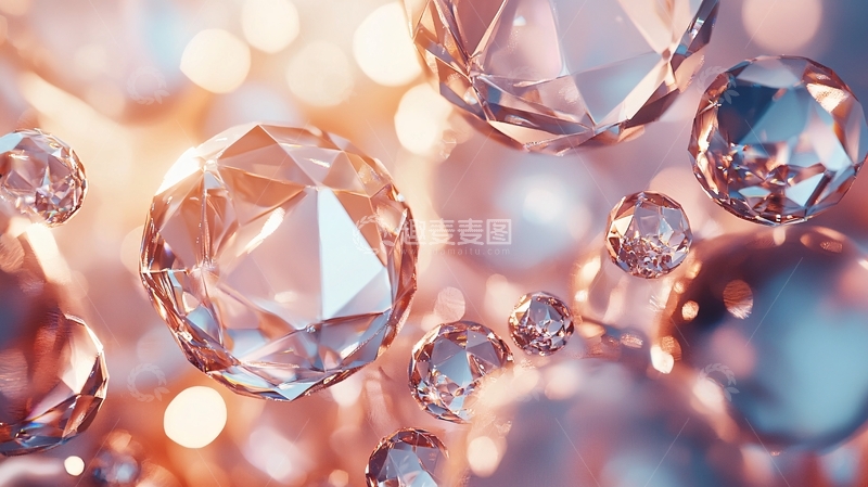 高清大图下载【趣麦麦图】闪耀水晶球体背景