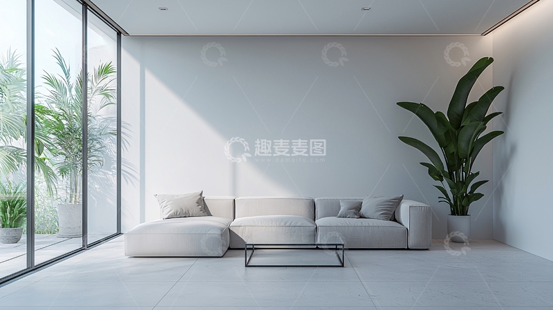 高清大图下载【趣麦麦图】极简风客厅设计