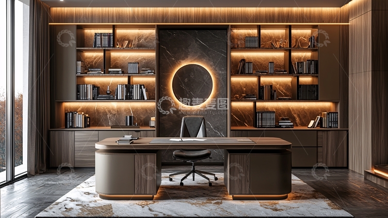高清大图下载【趣麦麦图】奢华现代办公室