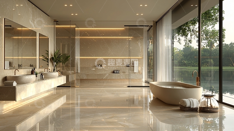 高清大图下载【趣麦麦图】豪华现代浴室