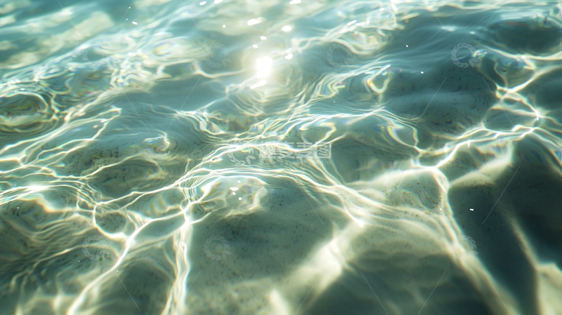 高清大图下载【趣麦麦图】阳光透过清澈海水