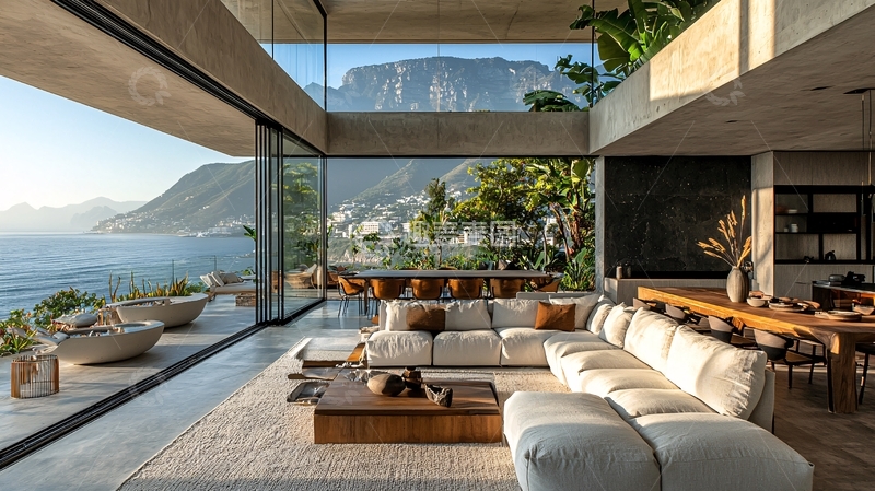 高清大图下载【趣麦麦图】海景房客厅