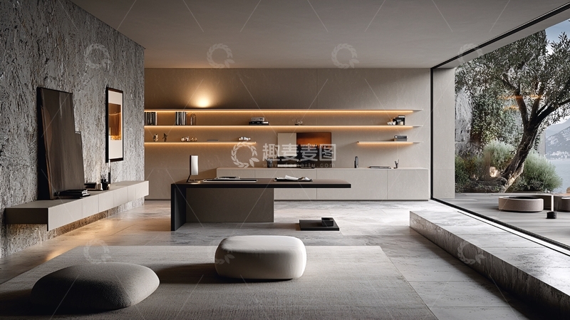 高清大图下载【趣麦麦图】极简主义客厅