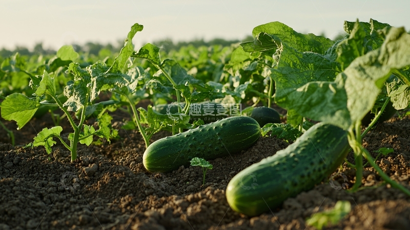 高清大图下载【趣麦麦图】田地里成熟的黄瓜