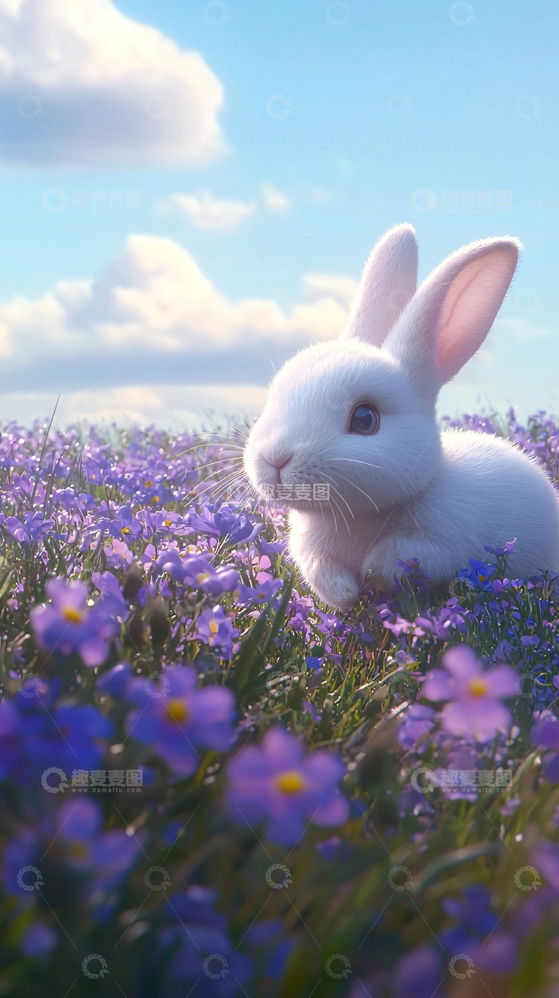 高清大图下载【趣麦麦图】白色兔子