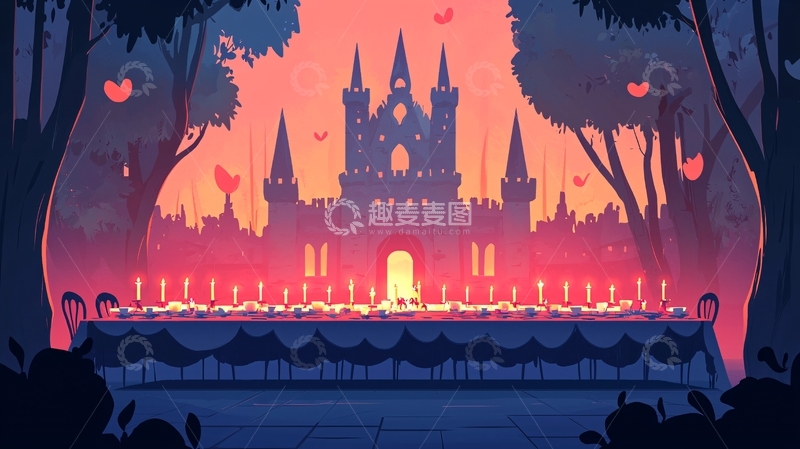 高清大图下载【趣麦麦图】童话城堡宴会场景