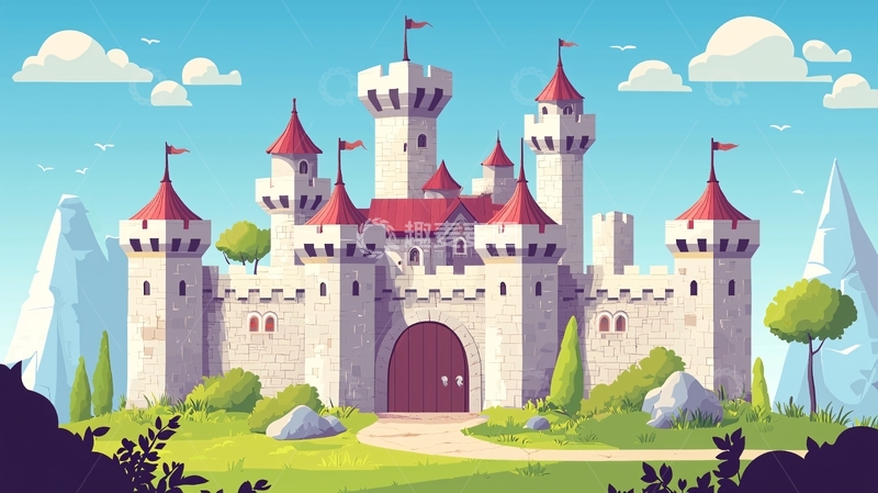 高清大图下载【趣麦麦图】童话故事城堡插画