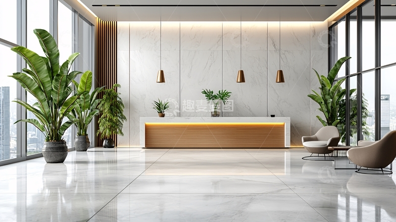 高清大图下载【趣麦麦图】现代简约接待台