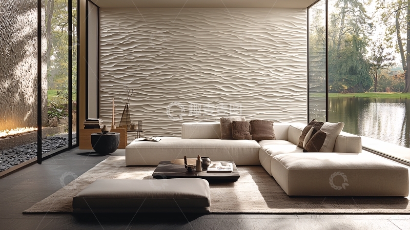高清大图下载【趣麦麦图】现代简约客厅背景墙