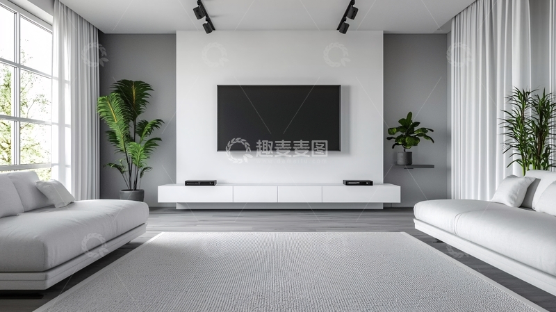 高清大图下载【趣麦麦图】现代简约客厅