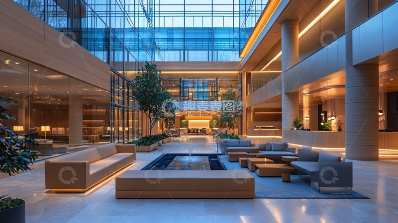 高清大图下载【趣麦麦图】现代酒店大堂休息区