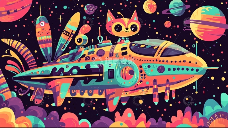 高清大图下载【趣麦麦图】太空飞船