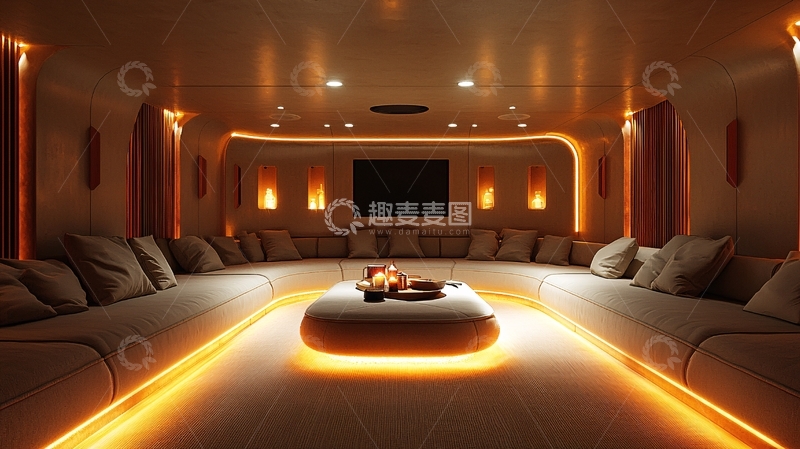 高清大图下载【趣麦麦图】豪华未来感家庭影院