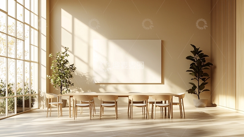 高清大图下载【趣麦麦图】明亮简约会议室