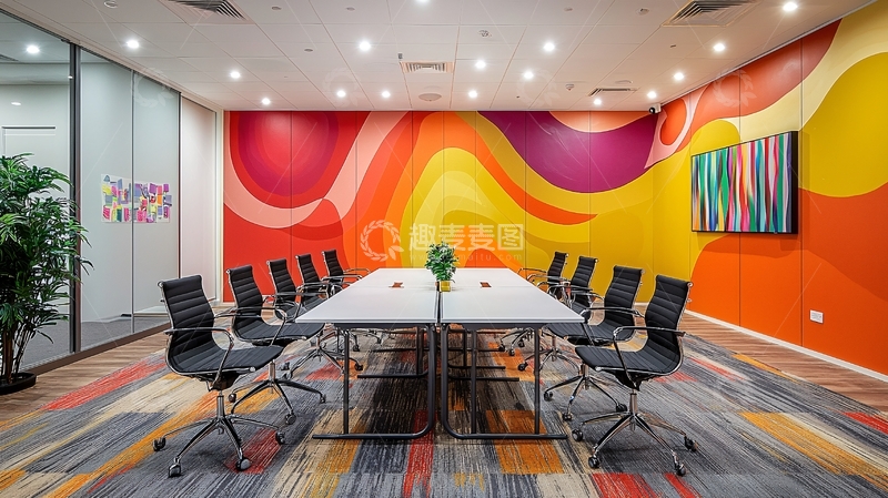高清大图下载【趣麦麦图】现代明亮色彩会议室