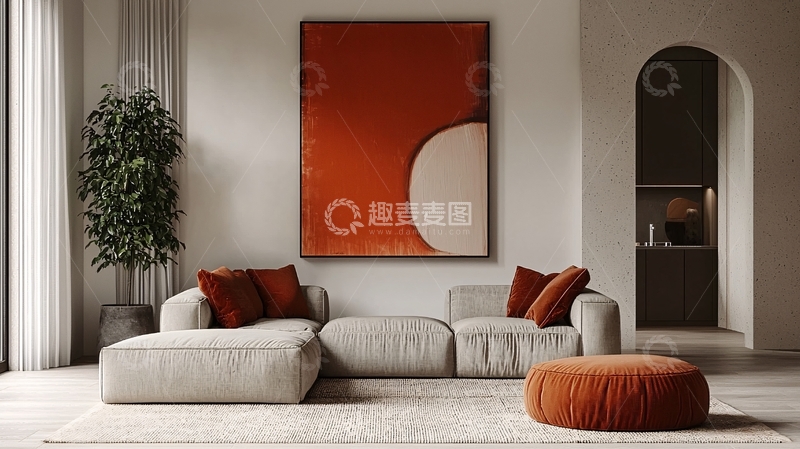 高清大图下载【趣麦麦图】现代简约客厅