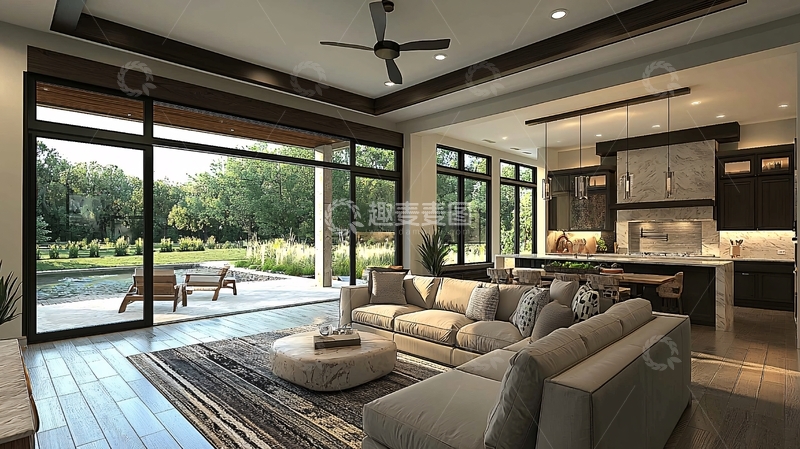 高清大图下载【趣麦麦图】现代简约客厅设计