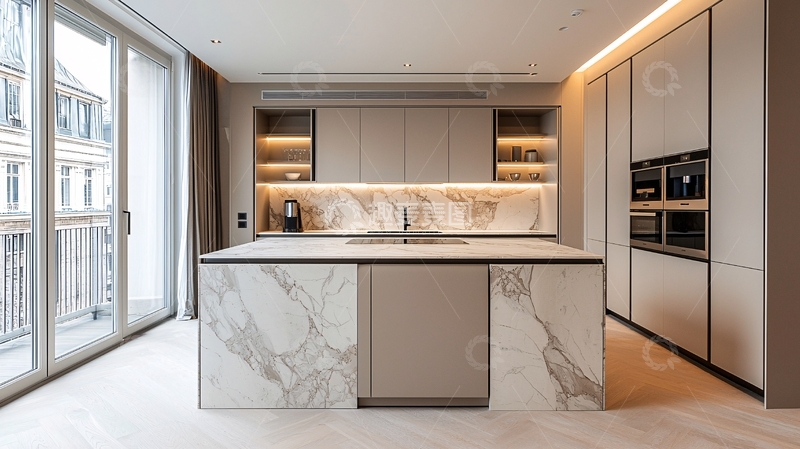 高清大图下载【趣麦麦图】现代简约厨房岛台