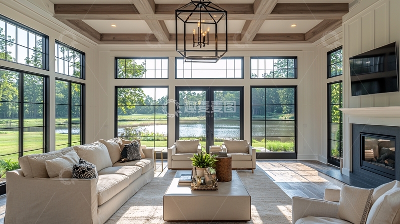 高清大图下载【趣麦麦图】明亮宽敞的客厅