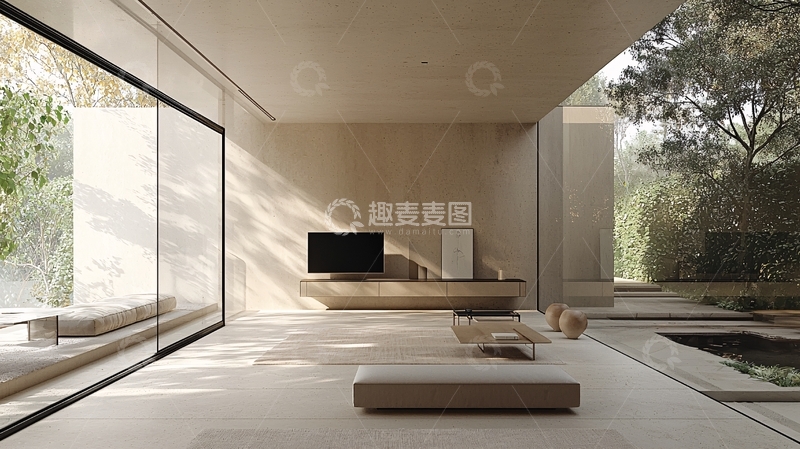 高清大图下载【趣麦麦图】极简主义客厅设计