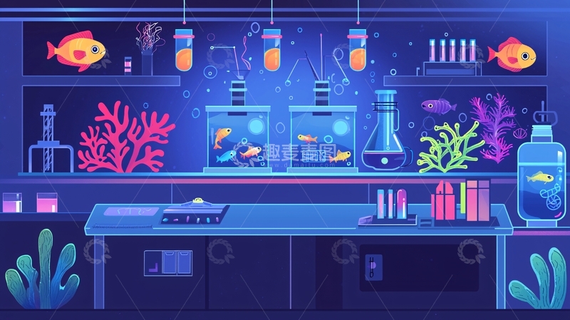 高清大图下载【趣麦麦图】实验室水族箱