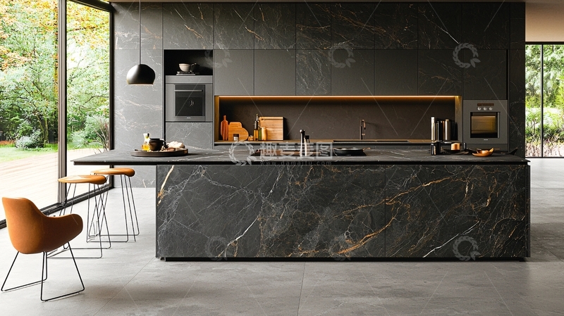 高清大图下载【趣麦麦图】现代厨房大理石台面