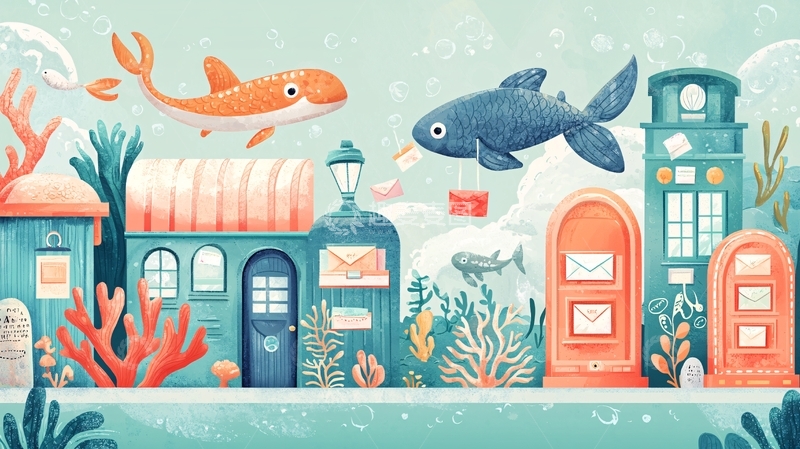 高清大图下载【趣麦麦图】海底小镇