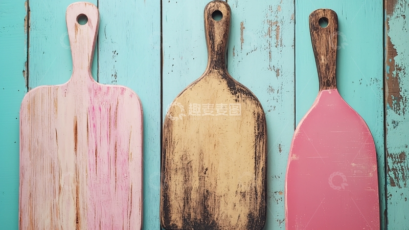 高清大图下载【趣麦麦图】三种颜色木质砧板