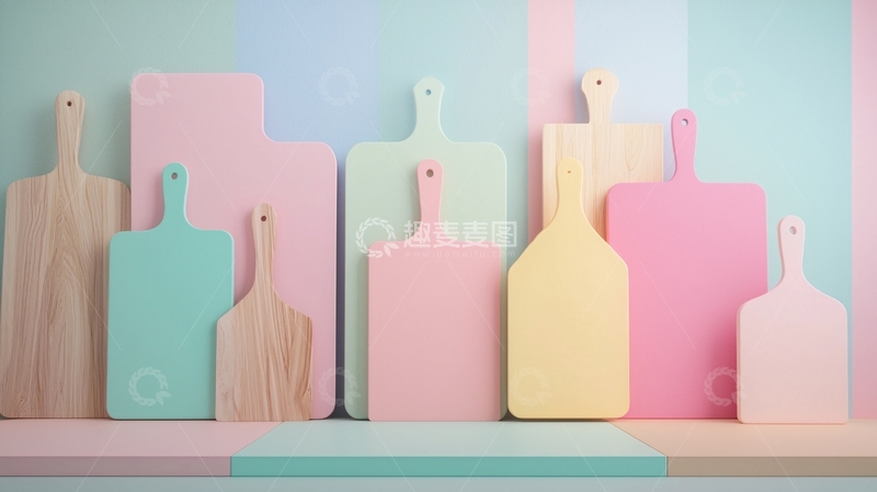 高清大图下载【趣麦麦图】彩色砧板