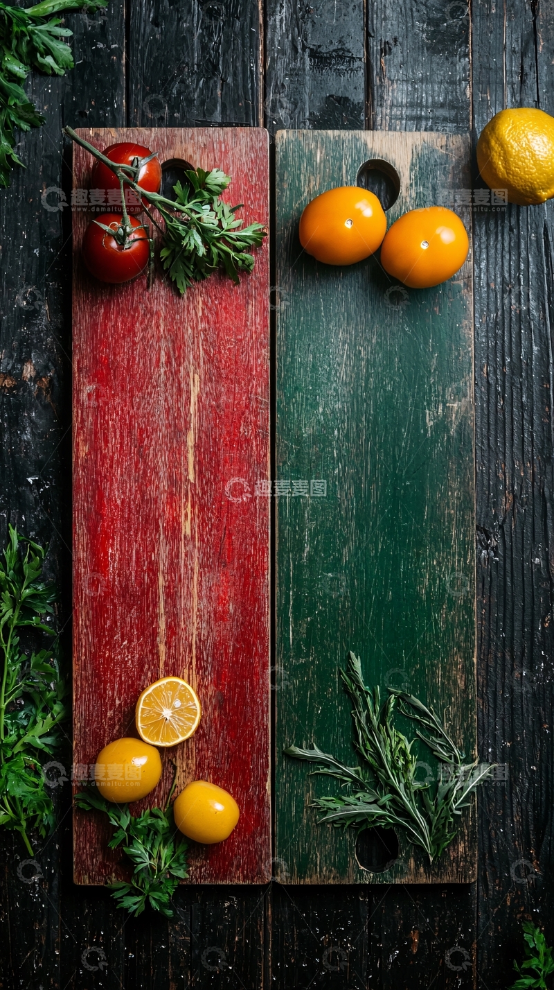 高清大图下载【趣麦麦图】复古木板食材摆拍