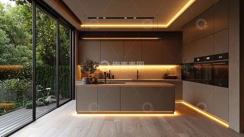 高清大图下载【趣麦麦图】厨房室内光线充足