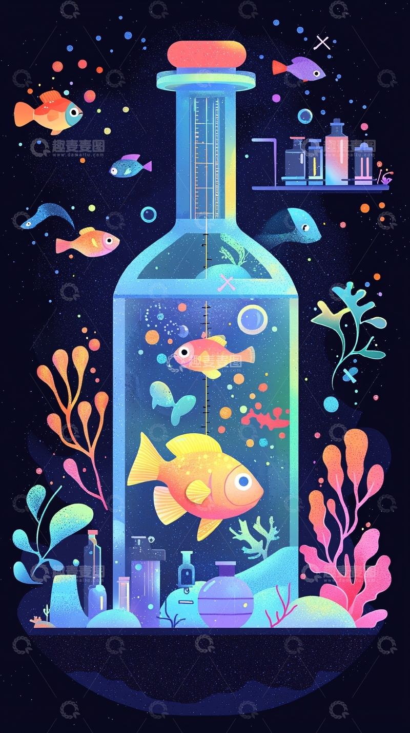 高清大图下载【趣麦麦图】生物科普插画