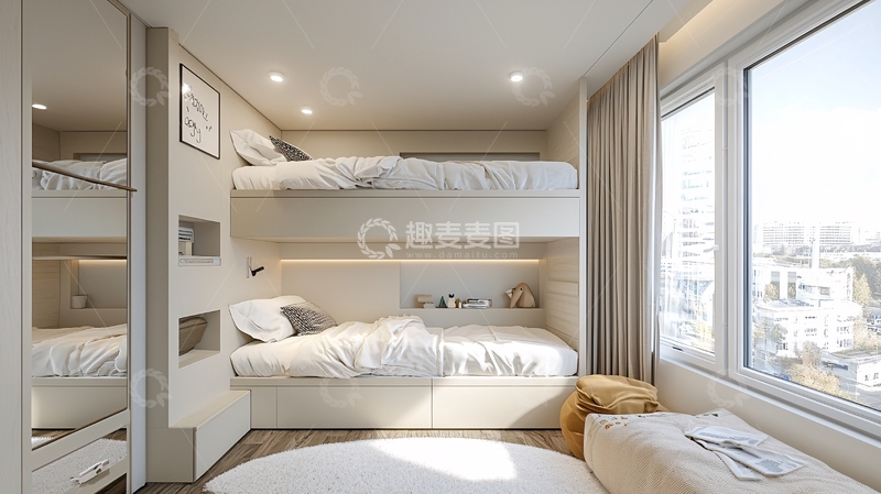 高清大图下载【趣麦麦图】简约现代儿童房