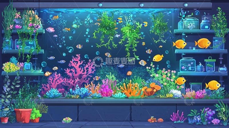 高清大图下载【趣麦麦图】梦幻水族箱