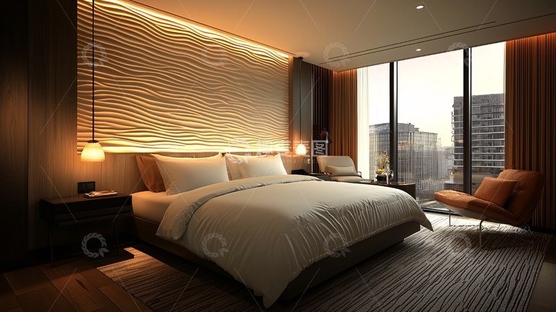 高清大图下载【趣麦麦图】现代简约酒店套房