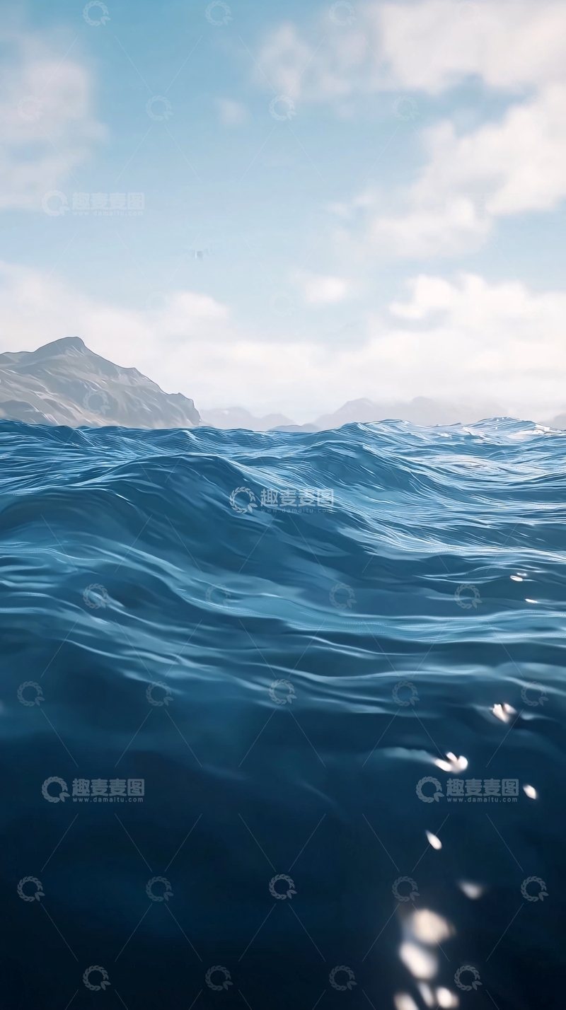 高清大图下载【趣麦麦图】海天一色波光粼粼